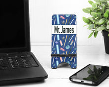 Load image into Gallery viewer, Teacher's Cell Phone Stand. Custom teacher's gift! Personalized teacher gift! Student teacher gift! Teacher Appreciation gift!