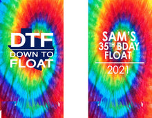 Load image into Gallery viewer, Tie Dye Slim party huggers. Skinny can party favors. Personalized Birthday or Bachelorette Party Favors. Slim Can tie dye party favors!