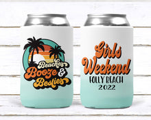Load image into Gallery viewer, Retro Beach Theme Party Favors. 70s theme 40 50 60 70 Birthday Party Huggers. 70's Retro Birthday or Bachelorette. 70's Beach theme Favors.