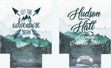 Load image into Gallery viewer, Mountain Party Can Huggers. Mountain Bachelor or Birthday Favors.Asheville Bachelorette Favors. Camping Bachelorette Party! Mountain Wedding