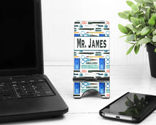 Load image into Gallery viewer, Teacher's Cell Phone Stand. Custom teacher's gift! Personalized teacher gift! Student teacher gift! Teacher Appreciation gift!