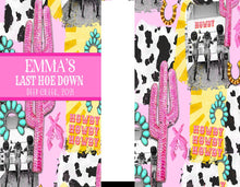 Load image into Gallery viewer, Cowgirl theme Bachelorette or Birthday Slim Can Favors. Personalized Austin or Nashville Party. Custom Disco Cowgirl Party Favors.
