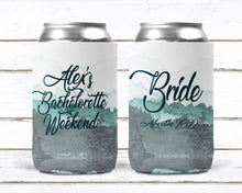 Load image into Gallery viewer, Mountain Party Can Huggers. Mountain Bachelor or Birthday Favors.Asheville Bachelorette Favors. Camping Bachelorette Party! Mountain Wedding
