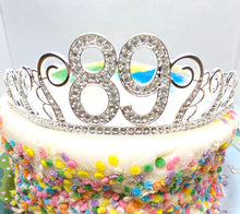Load image into Gallery viewer, 89th Birthday tiara, 89th Birthday Gift,89th Birthday Party Tiara, 89th Birthday Crown, 89th Birthday Party Decoration, 89 Year old gift!