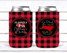 Load image into Gallery viewer, Flannel and Fizz Plaid Party Huggers. Plaid Wedding favors! Baby Shower Favors too! Plaid Birthday party favor.Flannel and Fizz Party