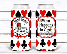 Load image into Gallery viewer, Vegas Party Huggers. Vegas Bachelorette or Birthday Girl's weekend Favors. Vegas Bachelorette Party Favors. Custom vegas Party huggers.