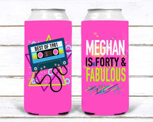 Load image into Gallery viewer, 90's Theme Party Huggers. 80's Birthday or Bachelorette Huggers. Retro 80's theme Birthday Favors. 90's Theme Party favors!