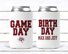 Load image into Gallery viewer, Game Day Huggers. Bachelor Party favors. Personalized Football Birthday Party. Custom Football Party Favors. Boys Birthday Party Favors.
