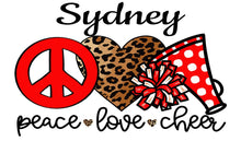 Load image into Gallery viewer, Cheer Personalized Make Up bag. Custom Cheerleading bag. Personalized Cheer Make up Bag. Personalized Cheer Team Gift! Cheerleading Gift.