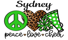 Load image into Gallery viewer, Cheer Personalized Make Up bag. Custom Cheerleading bag. Personalized Cheer Make up Bag. Personalized Cheer Team Gift! Cheerleading Gift.