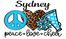 Load image into Gallery viewer, Cheer Personalized Make Up bag. Custom Cheerleading bag. Personalized Cheer Make up Bag. Personalized Cheer Team Gift! Cheerleading Gift.