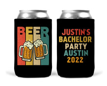 Load image into Gallery viewer, Retro Beer Party huggers. 21 30 40 50 60 70 Beer Birthday Favors! Retro Bachelor Party Gifts. Retro Birthday Party favors.