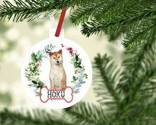Load image into Gallery viewer, Shiba Inu Ornaments. Red Shiba Inu Ornament. Cream Shiba Christmas Tree Ornament. Perfect Custom Black and Tan Shiba Inu Gifts! Dog Mom gift
