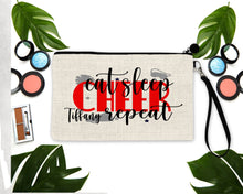 Load image into Gallery viewer, Cheer Personalized Make Up bag. Custom Cheerleading bag. Personalized Cheer Make up Bag. Personalized Cheer Team Gift! Cheerleading Gift.