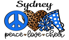 Load image into Gallery viewer, Cheer Personalized Make Up bag. Custom Cheerleading bag. Personalized Cheer Make up Bag. Personalized Cheer Team Gift! Cheerleading Gift.