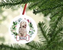 Load image into Gallery viewer, Portuguese Water Dog Ornaments. Personalized Portuguese Water Dog gift! Great Doodle Ornament. Custom Portuguese Water Dog Gifts!
