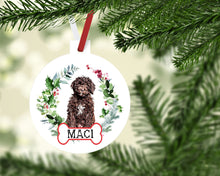 Load image into Gallery viewer, Portuguese Water Dog Ornaments. Personalized Portuguese Water Dog gift! Great Doodle Ornament. Custom Portuguese Water Dog Gifts!