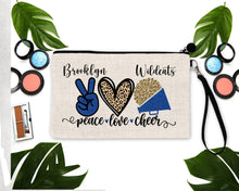 Load image into Gallery viewer, Cheer Personalized Make Up bag. Custom Cheerleading bag. Personalized Cheer Make up Bag. Personalized Cheer Team Gift! Cheerleading Gift.
