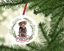Load image into Gallery viewer, German Wirehair Pointer Ornaments. Custom German Wirehair Pointer Gift. Personalized Pointer gift! German Wirehair Pointer Mom gift!