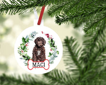 Load image into Gallery viewer, Portuguese Water Dog Ornaments. Personalized Portuguese Water Dog gift! Great Doodle Ornament. Custom Portuguese Water Dog Gifts!