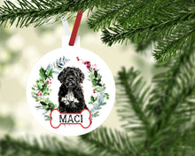 Load image into Gallery viewer, Portuguese Water Dog Ornaments. Personalized Portuguese Water Dog gift! Great Doodle Ornament. Custom Portuguese Water Dog Gifts!