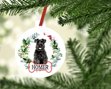 Load image into Gallery viewer, Miniature Schnauzer Ornaments. Custom Schnauzer Gift. Personalized Schnauzer Ornament. Schnazuer Mom gift! Rescue Schnazuer