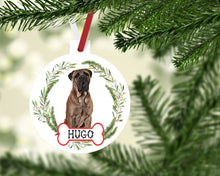 Load image into Gallery viewer, Mastiff Ornaments. Personalized Gift for the English Mastiff lover! Mastiff Dog Ornament. Perfect Mastiff Gift for the dog mom!