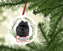 Load image into Gallery viewer, Pomeranian Dog Ornaments. Personalized Pomeranian Puppy Gift! Personalized Pomeranian Spitz Ornament. Pomeranian rescue dog Mom gift!