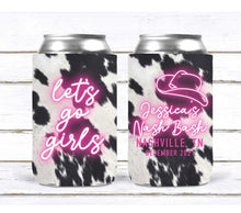 Load image into Gallery viewer, Pink and White Cowboy Hats | Cowgirl Bachelorette Gifts | Nashville, Austin Birthday Party Favors | Pink Bachelorette Cowgirl Hats| Bride