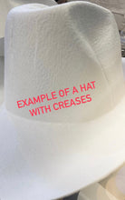 Load image into Gallery viewer, Pink and White Cowboy Hats | Cowgirl Bachelorette Gifts | Nashville, Austin Birthday Party Favors | Pink Bachelorette Cowgirl Hats| Bride