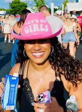 Load image into Gallery viewer, Pink and White Cowboy Hats | Cowgirl Bachelorette Gifts | Nashville, Austin Birthday Party Favors | Pink Bachelorette Cowgirl Hats| Bride