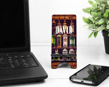 Load image into Gallery viewer, Bar theme Phone Stand. Bourbon lover Phone Stand, Great Gift for dad! Bourbon Father's Day gift! Great Bourbon Gift for Dad!