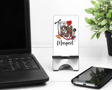 Load image into Gallery viewer, Registered Nurse Phone Stand. Great RN gift! Nurse Personalized gift, Nursing Student Graduation gift! Custom RN Gift. Nurse appreciation