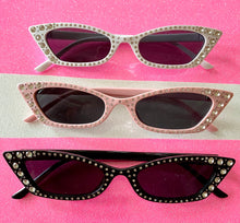 Load image into Gallery viewer, Bling Cat Eye Sunglasses! | Bachelorette Sunglasses | Disco Birthday Party Favors! | Bachelorette Party Favors | Bling Bride Sunglasses