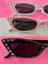 Load image into Gallery viewer, Bling Cat Eye Sunglasses! | Bachelorette Sunglasses | Disco Birthday Party Favors! | Bachelorette Party Favors | Bling Bride Sunglasses