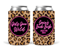 Load image into Gallery viewer, Leopard Party Huggers. Neon Animal Print Bachelorette or Birthday Huggers. Leopard Bachelorette Party Favors. Personalized Cheetah Party!