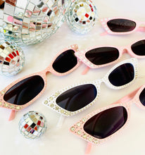 Load image into Gallery viewer, Bling Cat Eye Sunglasses! | Bachelorette Sunglasses | Disco Birthday Party Favors! | Bachelorette Party Favors | Bling Bride Sunglasses