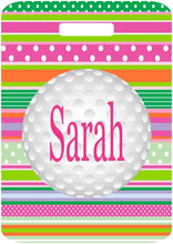 Load image into Gallery viewer, Golf Ribbon Personalized Luggage Tag