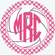 Load image into Gallery viewer, Personalized Volleyball Bag Tag. Perfect Volleyball player gift. Great Volleyball team gift. Custom colors!