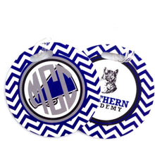 Load image into Gallery viewer, Cheerleading Bag Tag. Perfect on a Cheer bag or luggage! Monogrammed team or Coaches gift Custom colors!