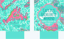 Load image into Gallery viewer, Nantucket or Martha's Vineyard Huggers. Bachelorette or Birthday Party Huggers. Cape Cod Wedding Favors. Personalized Islands Huggers!