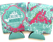 Load image into Gallery viewer, Nantucket or Martha's Vineyard Huggers. Bachelorette or Birthday Party Huggers. Cape Cod Wedding Favors. Personalized Islands Huggers!