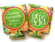 Load image into Gallery viewer, Pineapple Party Huggers. Tropical Bachelorette or Birthday Favors. Palm Beach Pineapple Huggers. Cabo, Maui, Miami, Savannah, Charleston!