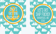 Load image into Gallery viewer, Mint Bachelorette or Birthday Party Nautical Ship Huggers. Nautical Bachelor Party Favors. Cruise Nautical Birthday Party Favors! Nauti