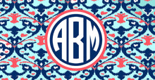 Load image into Gallery viewer, Ikat Monogrammed License Plate. Ikat Monogrammed Car Tag. Monogrammed License Plate. Monogrammed License Plate. Ikat Car Tag.