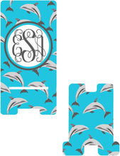 Load image into Gallery viewer, Dolphin Cell Phone Stand. Personalized Dolphin Phone Stand, Dolphin lover gift. Custom dolphin gift. Personalized Dolphin. Teacher gift.