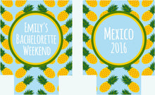 Load image into Gallery viewer, Pineapple Party Vacation huggers. Tropical Drinks Bachelorette or Birthday Favors. Pineapple Wedding Shower Favors! Pineapple party huggers.
