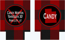 Load image into Gallery viewer, Buffalo Plaid Ski Trip Personalized Huggers