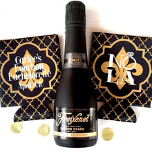 Load image into Gallery viewer, New Orleans Black and Gold Huggers. NOLA Bachelorette or Birthday Party Huggers.New Orleans Birthday Party Favors. Personalized Huggers!