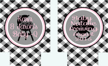 Load image into Gallery viewer, Baby Q Baby Shower Huggers. Baby Shower Koolies. Baby Shower Favors. Gender Reveal Party Favors. Personalized Baby Q Coolies!
